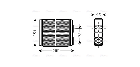 Теплообменник, отопление салона   OL6403   AVA QUALITY COOLING