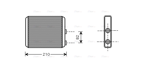 Теплообмінник, система опалення салону   OLA6353   AVA QUALITY COOLING