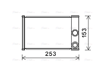 Теплообменник, отопление салона   OLA6680   AVA QUALITY COOLING