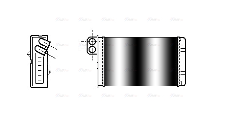 Теплообмінник, система опалення салону   PE6015   AVA QUALITY COOLING