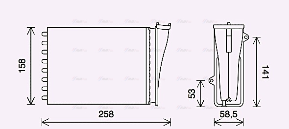 Теплообменник, отопление салона   PE6413   AVA QUALITY COOLING