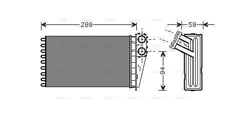 Теплообменник, отопление салона   PEA6227   AVA QUALITY COOLING