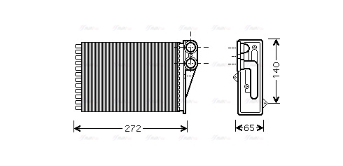 Теплообменник, отопление салона   PEA6292   AVA QUALITY COOLING