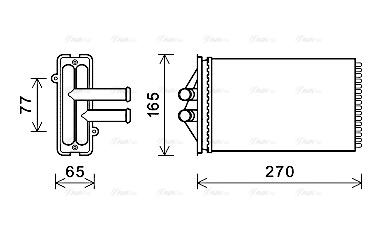 Теплообмінник, система опалення салону   PRA6082   AVA QUALITY COOLING