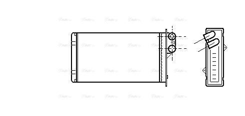 Теплообмінник, система опалення салону   RT6161   AVA QUALITY COOLING