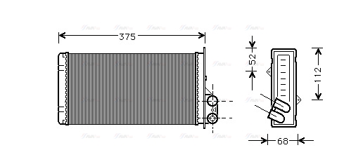 Теплообмінник, система опалення салону   RT6226   AVA QUALITY COOLING