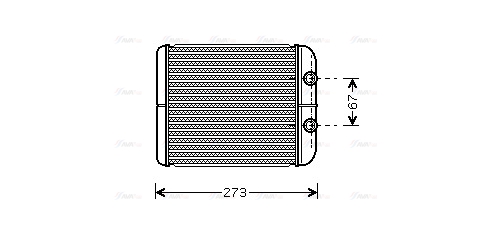 Теплообмінник, система опалення салону   RT6343   AVA QUALITY COOLING