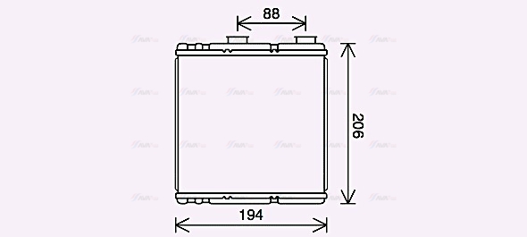 Теплообмінник, система опалення салону   RT6634   AVA QUALITY COOLING