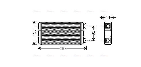 Теплообменник, отопление салона   RTA6457   AVA QUALITY COOLING