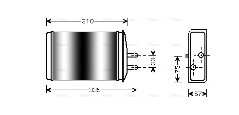 Теплообмінник, система опалення салону   SA6016   AVA QUALITY COOLING