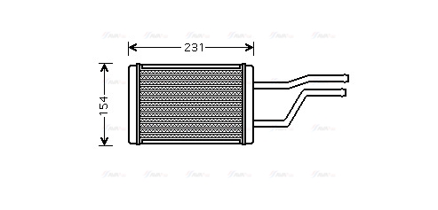 Теплообмінник, система опалення салону   TO6326   AVA QUALITY COOLING