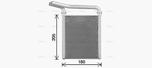 Теплообмінник, система опалення салону   TO6770   AVA QUALITY COOLING