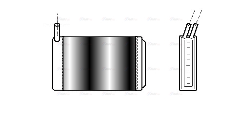 Теплообмінник, система опалення салону   VN6061   AVA QUALITY COOLING