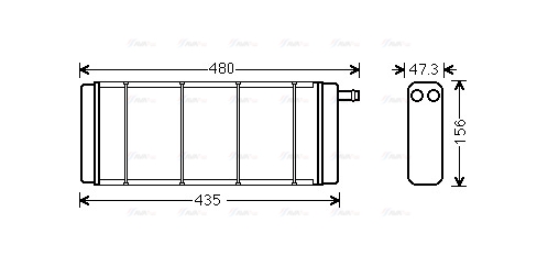 Теплообмінник, система опалення салону   VN6128   AVA QUALITY COOLING