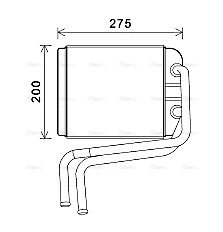 Теплообмінник, система опалення салону   VN6378   AVA QUALITY COOLING