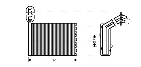 Теплообменник, отопление салона   VNA6201   AVA QUALITY COOLING