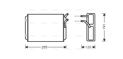 Теплообмінник, система опалення салону   VO6096   AVA QUALITY COOLING