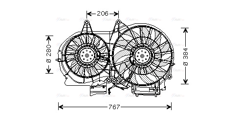 Вентилятор, охлаждение двигателя   AI7506   AVA QUALITY COOLING