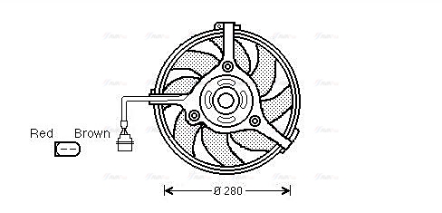 Вентилятор, охлаждение двигателя   AI7510   AVA QUALITY COOLING