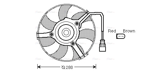 Вентилятор, охлаждение двигателя   AI7516   AVA QUALITY COOLING