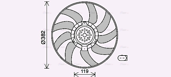 Вентилятор, охлаждение двигателя   AI7519   AVA QUALITY COOLING