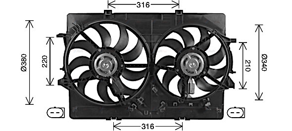 Вентилятор, система охолодження двигуна   AI7522   AVA QUALITY COOLING