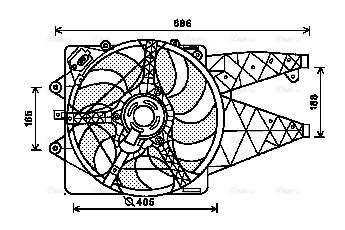 Вентилятор, охлаждение двигателя   AL7514   AVA QUALITY COOLING