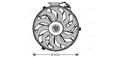 Вентилятор, охлаждение двигателя   BW7507   AVA QUALITY COOLING