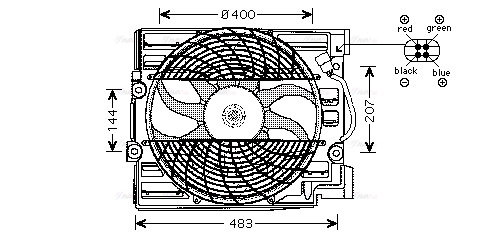 Вентилятор, система охолодження двигуна   BW7509   AVA QUALITY COOLING