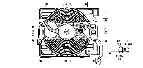 Вентилятор, система охолодження двигуна   BW7510   AVA QUALITY COOLING