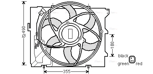 Вентилятор, система охолодження двигуна   BW7523   AVA QUALITY COOLING
