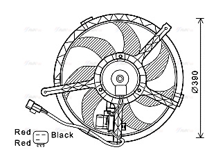 Вентилятор, система охолодження двигуна   BW7534   AVA QUALITY COOLING