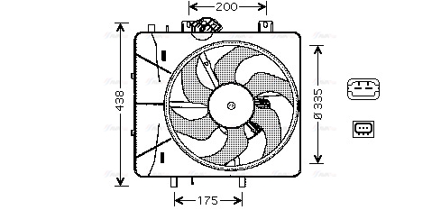 Вентилятор, охлаждение двигателя   CN7527   AVA QUALITY COOLING