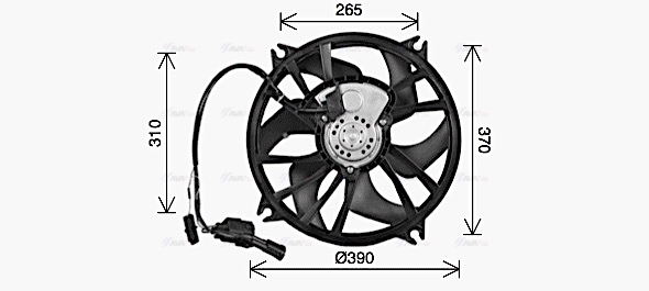 Вентилятор, система охолодження двигуна   CN7556   AVA QUALITY COOLING