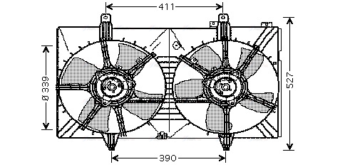 Вентилятор, система охолодження двигуна   DN7518   AVA QUALITY COOLING