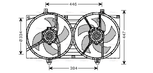 Вентилятор, система охолодження двигуна   DN7528   AVA QUALITY COOLING