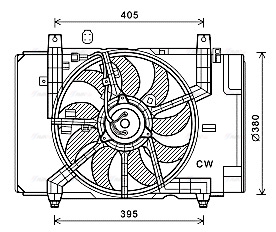 Вентилятор, охлаждение двигателя   DN7532   AVA QUALITY COOLING