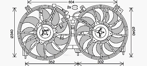 Вентилятор, охлаждение двигателя   DN7537   AVA QUALITY COOLING