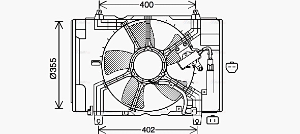 Вентилятор, охлаждение двигателя   DN7538   AVA QUALITY COOLING