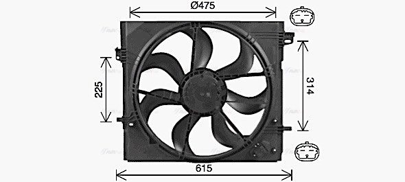 Вентилятор, охлаждение двигателя   DN7540   AVA QUALITY COOLING