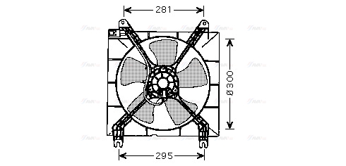 Вентилятор, система охолодження двигуна   DW7507   AVA QUALITY COOLING