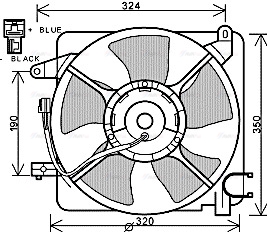 Вентилятор, охлаждение двигателя   DW7519   AVA QUALITY COOLING