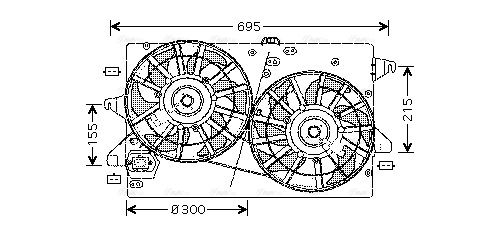 Вентилятор, охлаждение двигателя   FD7503   AVA QUALITY COOLING