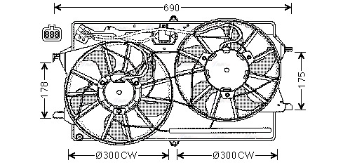 Вентилятор, система охолодження двигуна   FD7510   AVA QUALITY COOLING