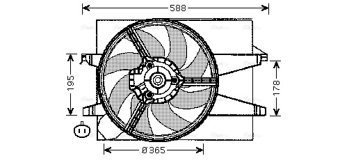 Вентилятор, система охолодження двигуна   FD7541   AVA QUALITY COOLING