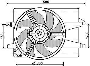Вентилятор, охлаждение двигателя   FD7553   AVA QUALITY COOLING
