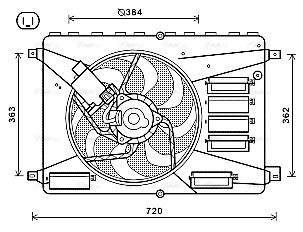 Вентилятор, система охолодження двигуна   FD7556   AVA QUALITY COOLING