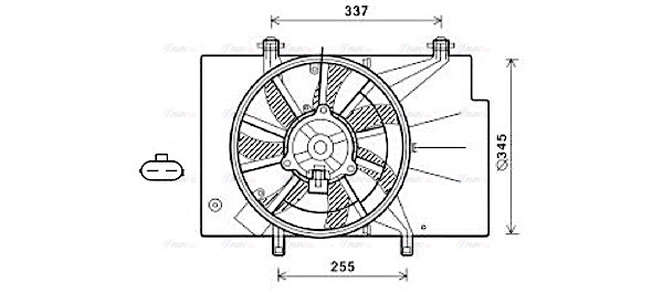 Вентилятор, система охолодження двигуна   FD7559   AVA QUALITY COOLING