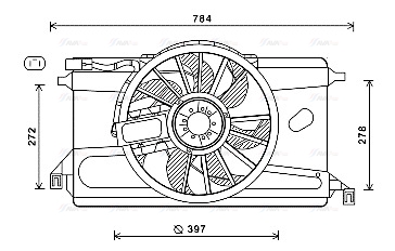 Вентилятор, система охолодження двигуна   FD7561   AVA QUALITY COOLING