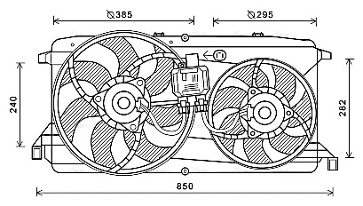 Вентилятор, охлаждение двигателя   FD7579   AVA QUALITY COOLING